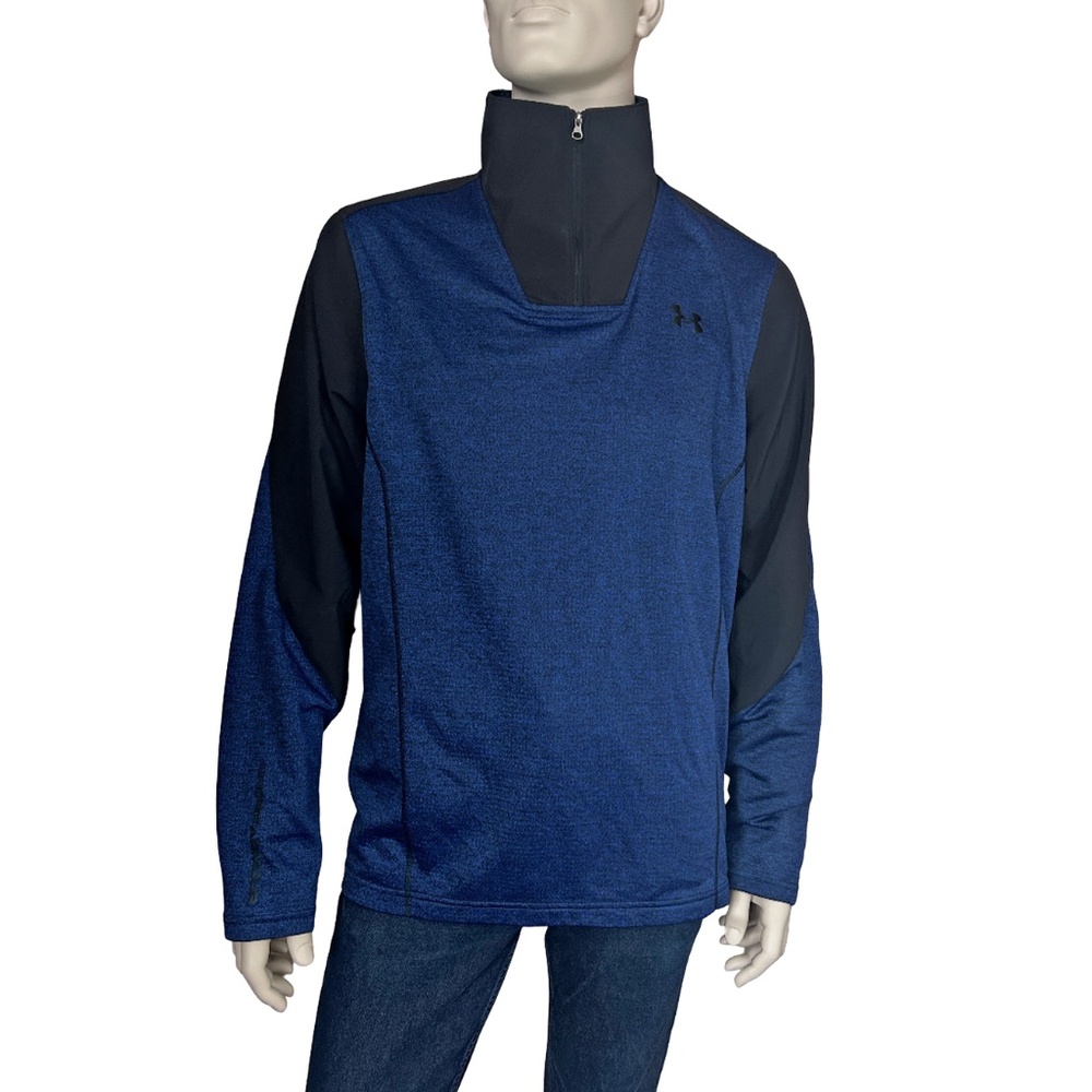 Under Armour Cold Gear ¼ Zip Jacket Infrared Grid Navy Black Colour Block